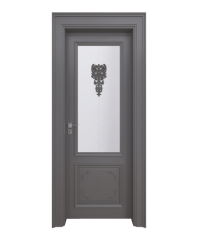 BY-5018V Porte intérieure Laqué Vitrée